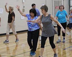 People Participating in Walking Fitness Program